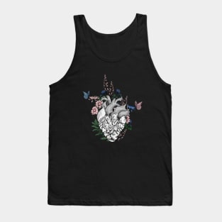 Flowers blooming heart Tank Top